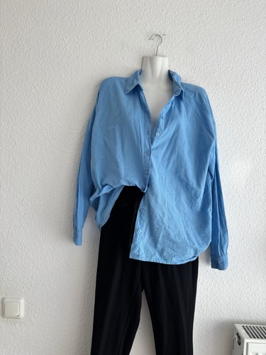 Damen bluse blau hemd - bluse,