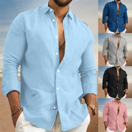 Herren leinen hemd langarm - herren,