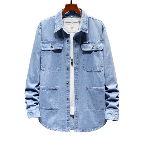 Herren langarm jeanshemd top - jeanshemd,