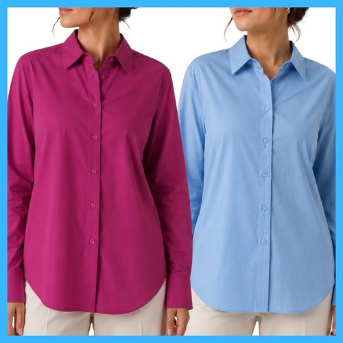 Damen langarm hemd - damen, 100%