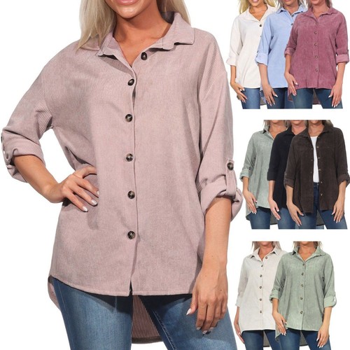 Hailys damen cord hemd - cord, bluse