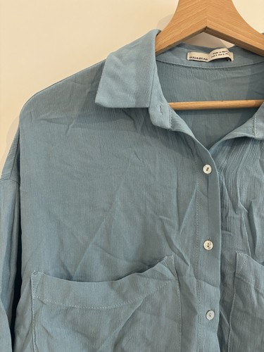 Hellblaue lockere bluse - lockere, in