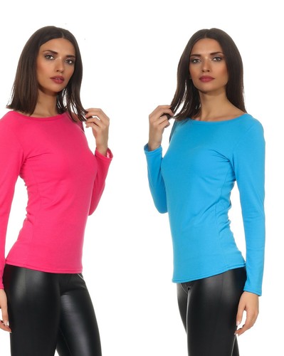 Langarm shirt top bluse - bluse, hemd