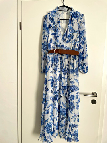 Zara hemdblusenkleid lang - zara,