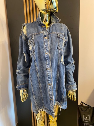 Langes jeanshemd für damen - langes,