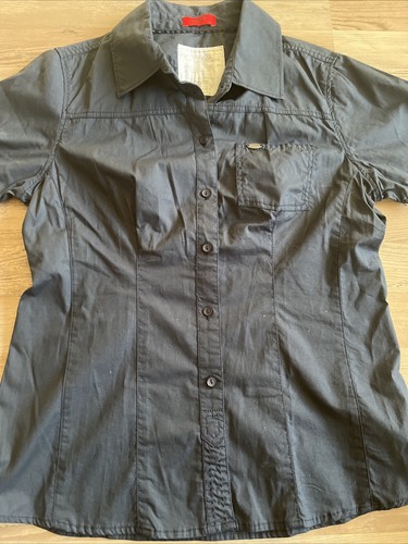 Damen hemd kurzarm - blau,