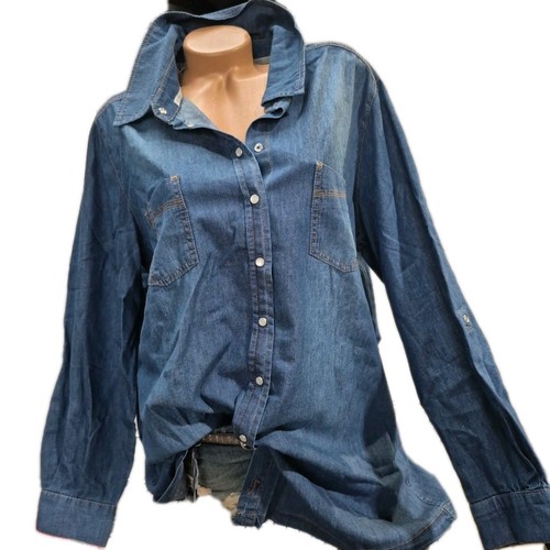 Damen bluse jeanshemd große - jeanshemd,