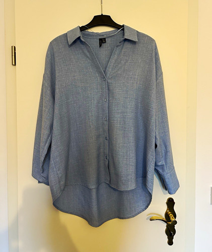 Damen bluse hemd - damen, hellblau/blau